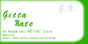 gitta mate business card